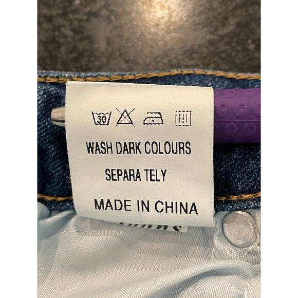 BTFBM button fly raw hem distressed  skinny jean LG - Picture 6 of 9